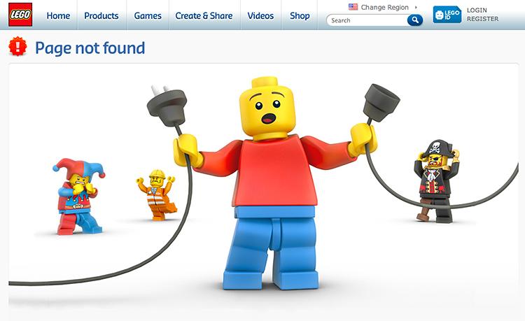 Lego 404 Error Page